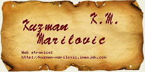 Kuzman Marilović vizit kartica